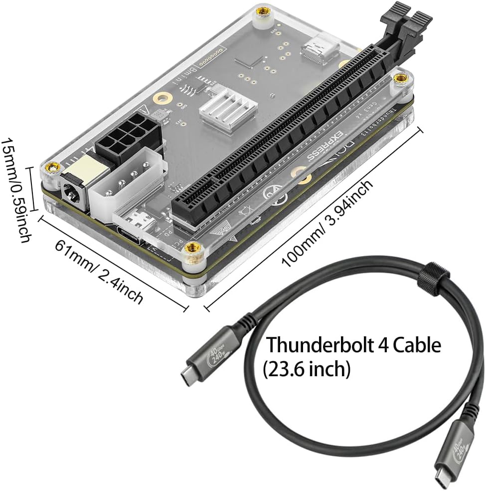 RGEEK 22Gbps eGPU Dock PCIE3.0 - Gpu External Dock Egpu Thunderbolt 4 recensie en prijs